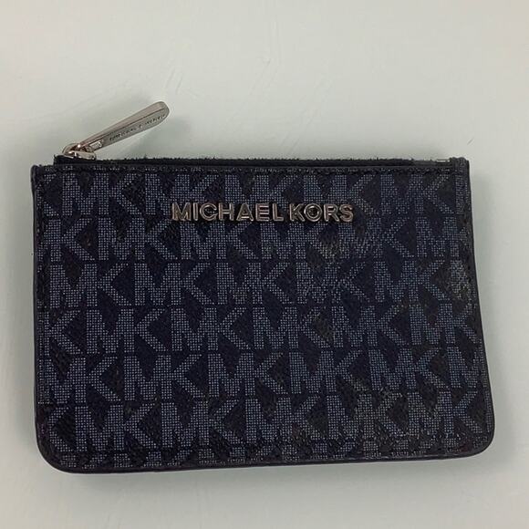 Michael Kors Jet set Travel top zip Coin Pouch with ID & Key ring EUC - Picture 10 of 11